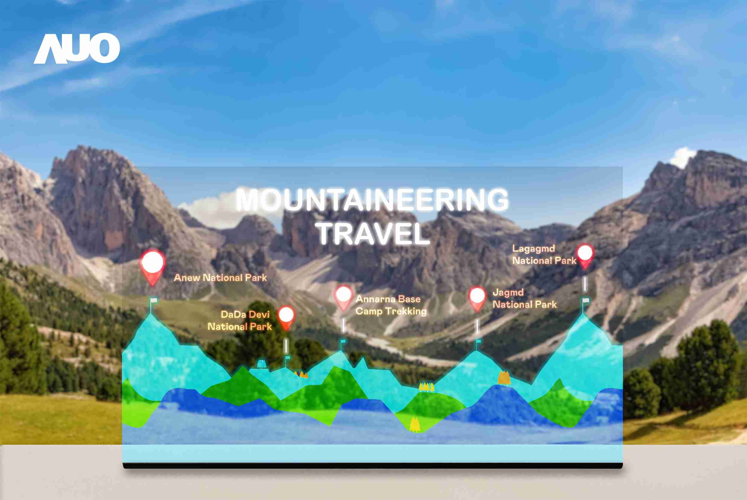 尊龙集团展示全球单片尺寸最大(*)42吋透明Micro LED显示器拼接而成的〝64吋透明Micro LED显示器〞，，，，具备高透明度、、、、1,000 nits高亮度、、、、广色域、、、、采用三边无边框的无缝拼接等多重特色，，，呈现超高清、、细腻画质而不遮挡后方视觉，，，满足层峰需求，，，，可广泛运用于零售、、艺术展览或商业空间等场域